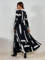 Ruffled Dress with a Waist Tie