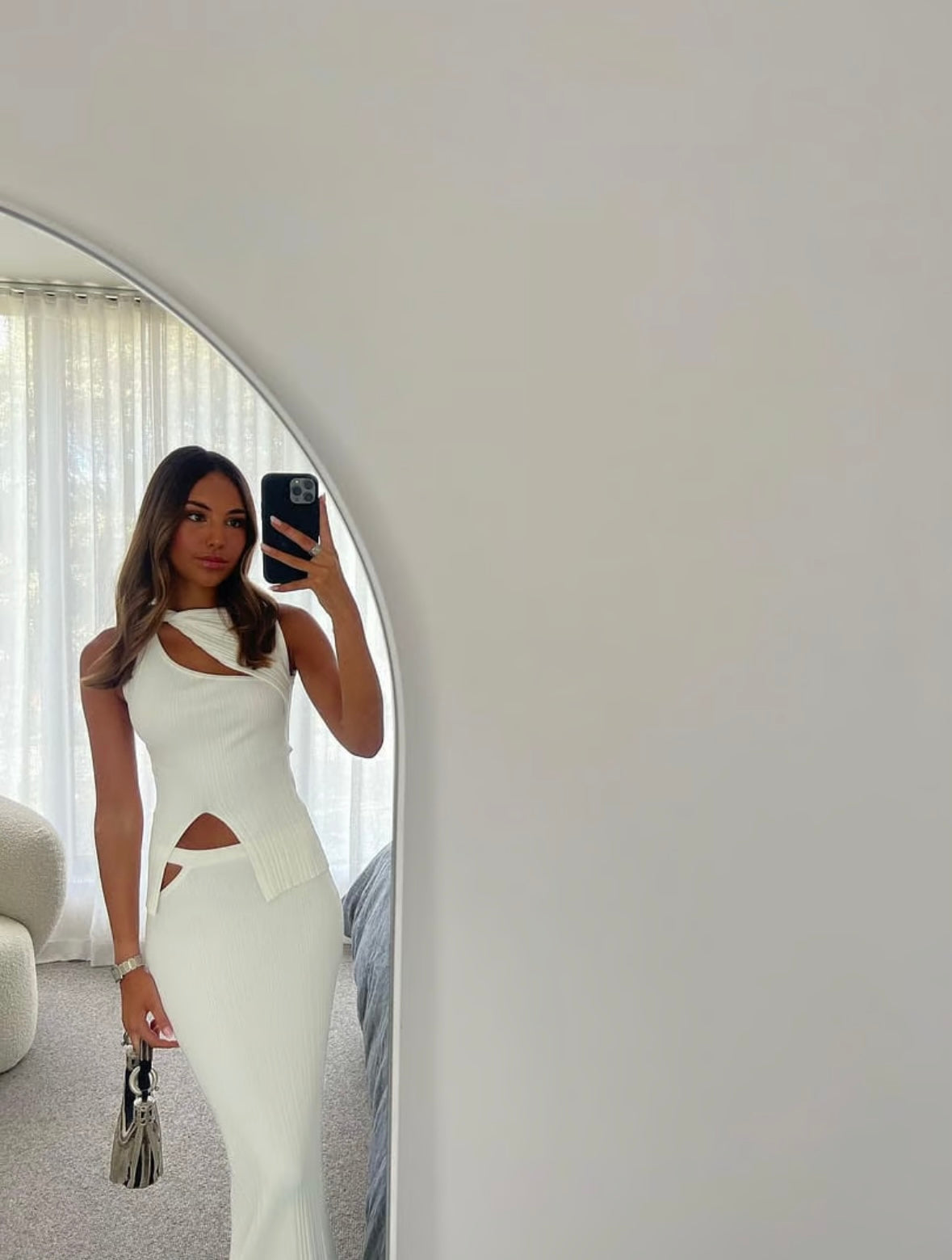 Ribbed Twist-Detail Co-Ord Set