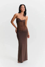 Strappy Twist-Detail Knotted Maxi Dress