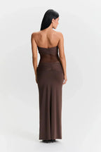 Strappy Twist-Detail Knotted Maxi Dress