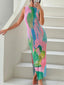 Sleeveless Midi Dress with an Open Back
