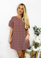 Bell-Sleeve Floral Dress