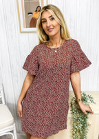 Bell-Sleeve Floral Dress