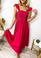 Strappy Ruffled Dress