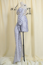 White Bodycon Strapless Mesh Mini Dress