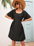 Bell-Sleeve Dress