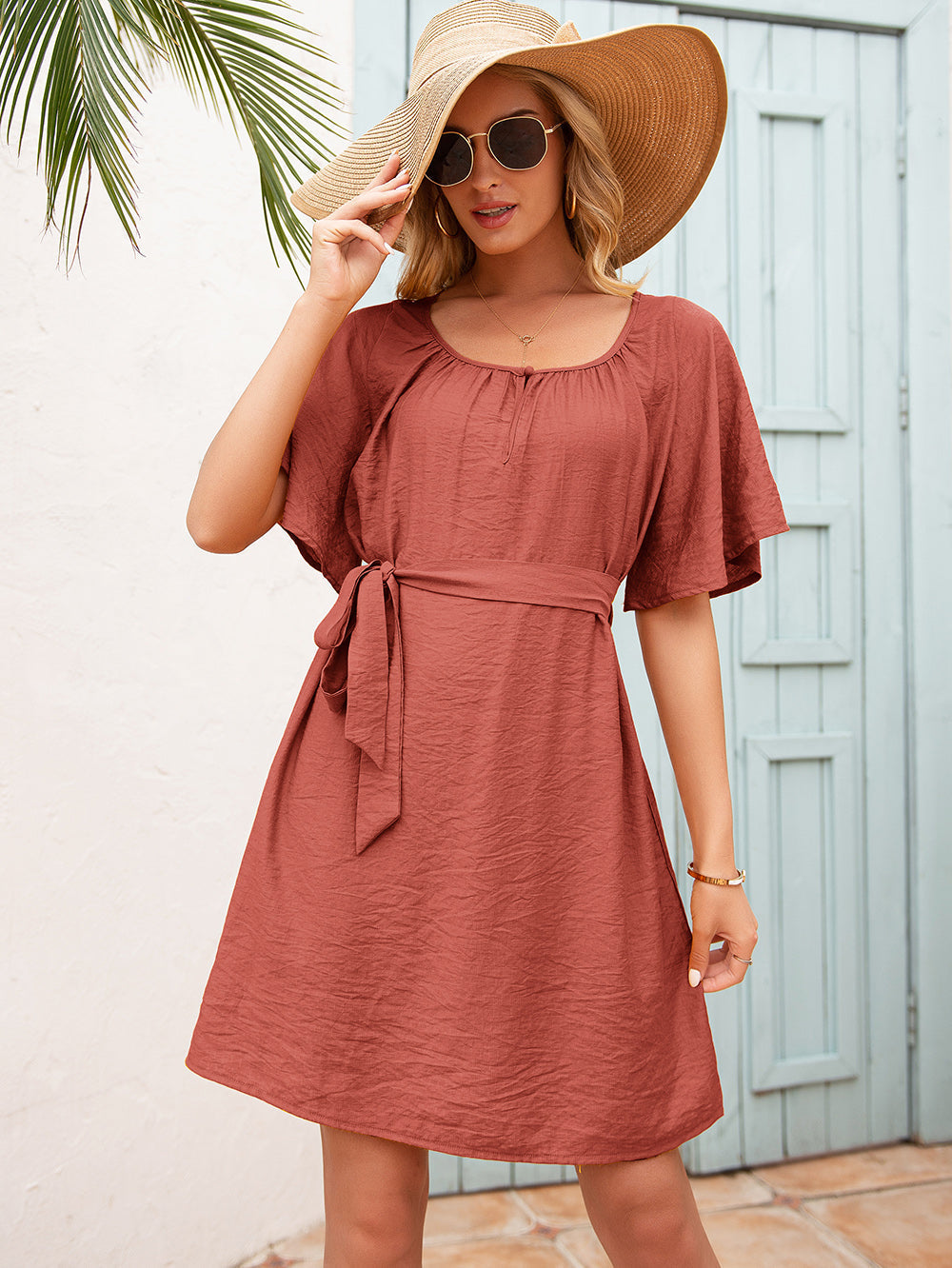 Bell-Sleeve Dress