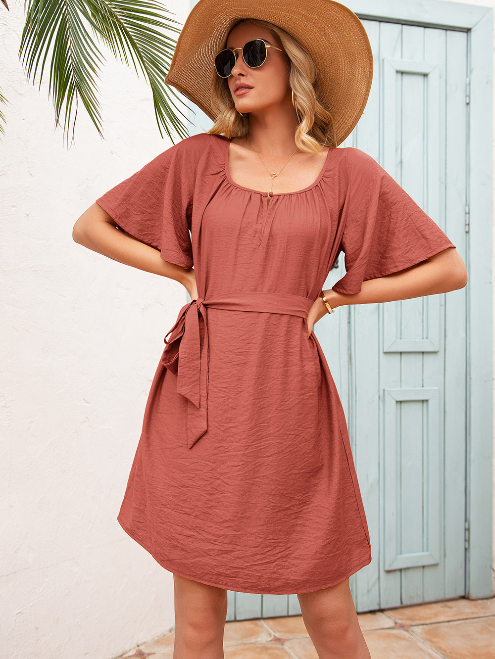 Bell-Sleeve Dress