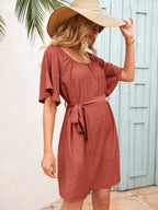 Bell-Sleeve Dress