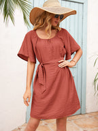 Bell-Sleeve Dress