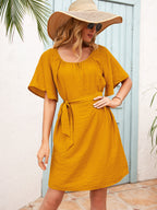 Bell-Sleeve Dress