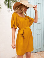Bell-Sleeve Dress