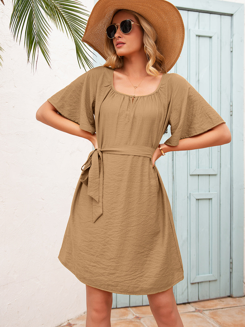 Bell-Sleeve Dress
