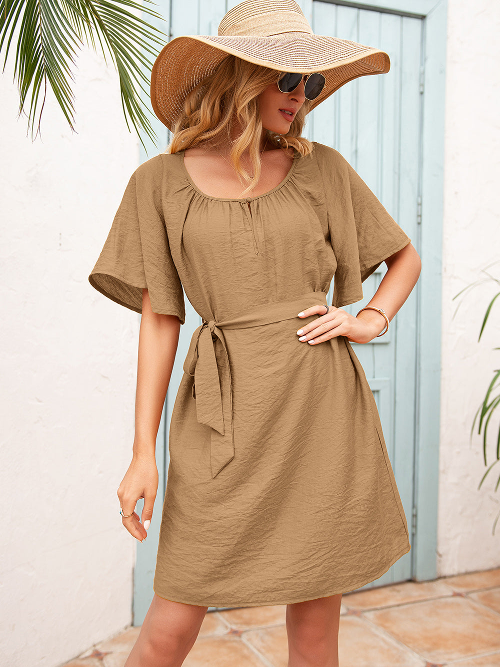 Bell-Sleeve Dress