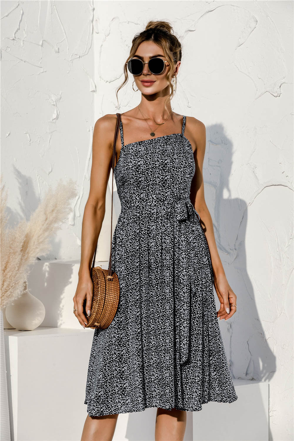 Printed Strappy Dress