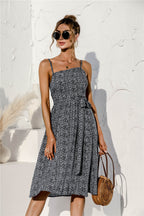 Printed Strappy Dress