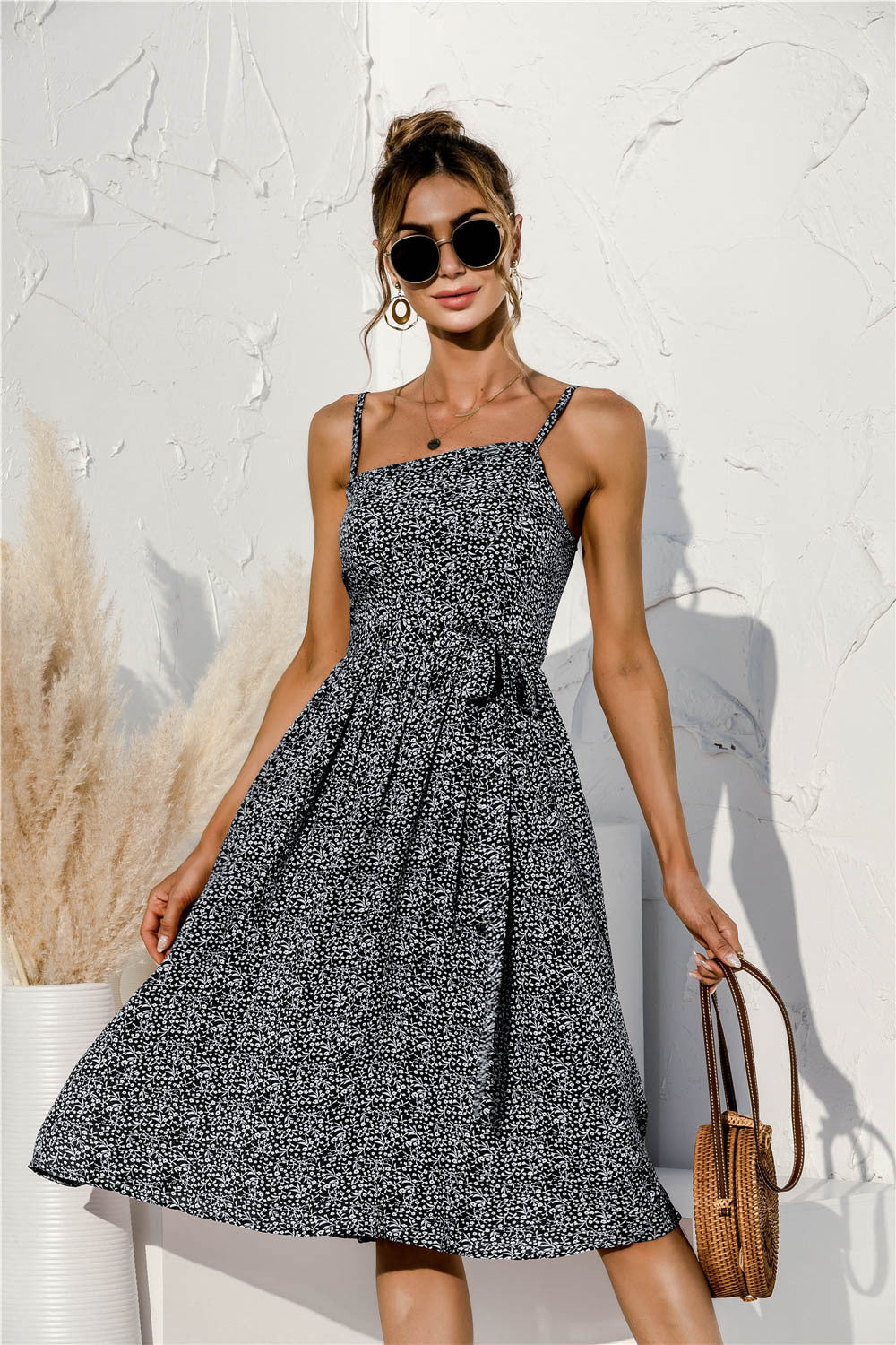 Printed Strappy Dress