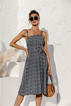 Printed Strappy Dress