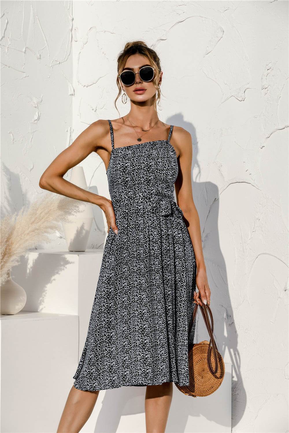 Printed Strappy Dress