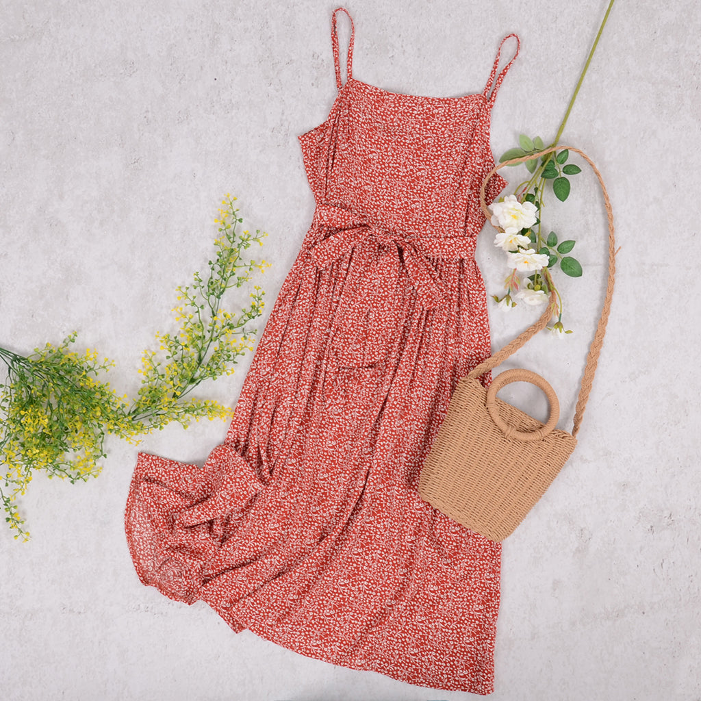 Printed Strappy Dress