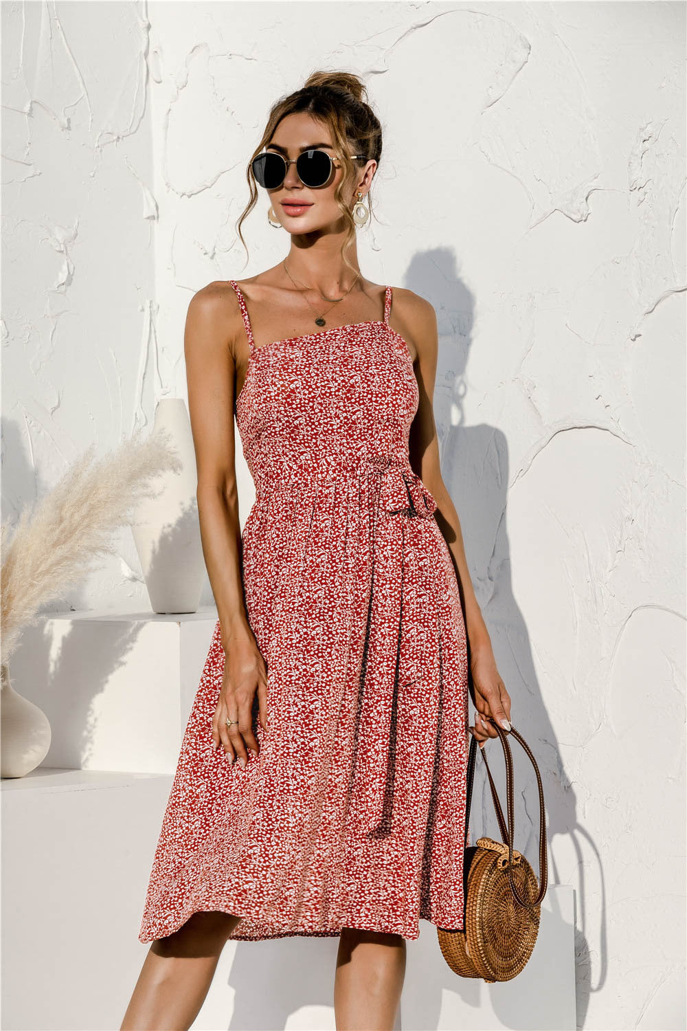 Printed Strappy Dress