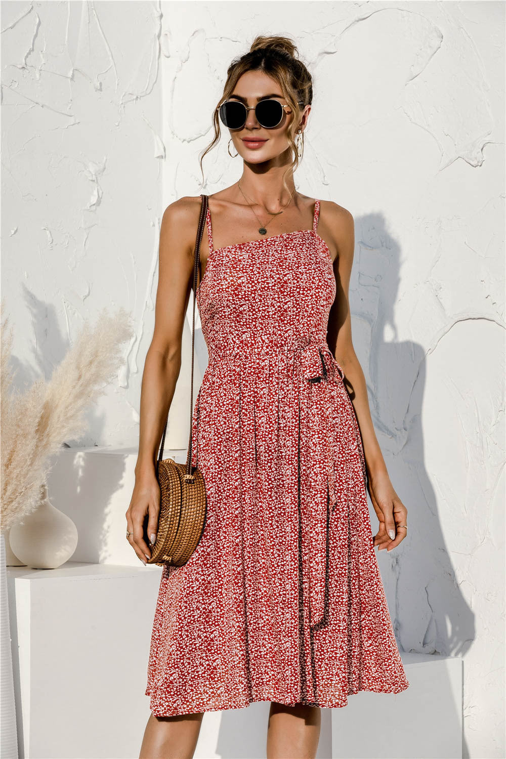 Printed Strappy Dress