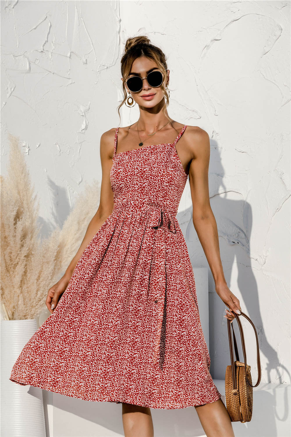 Printed Strappy Dress