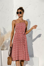 Printed Strappy Dress