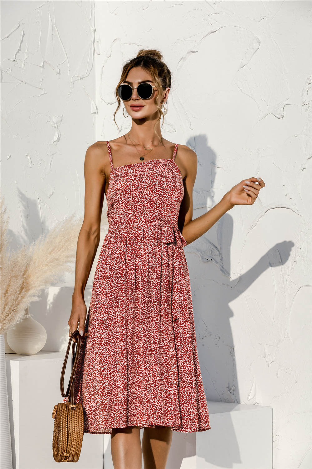 Printed Strappy Dress