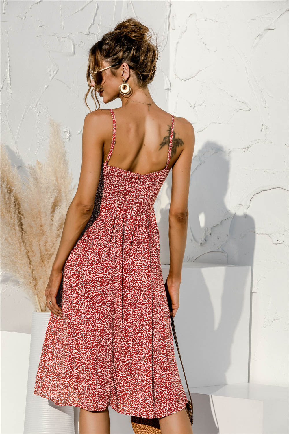 Printed Strappy Dress