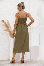 Smocked Dress with Button Details