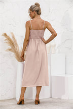Smocked Dress with Button Details