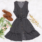 Smocked Wrap-Style Dress with an Off-Shoulder Neck