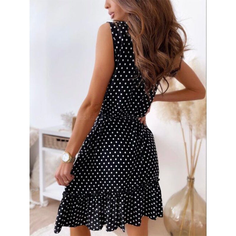 Smocked Wrap-Style Dress with an Off-Shoulder Neck