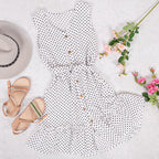 Smocked Wrap-Style Dress with an Off-Shoulder Neck