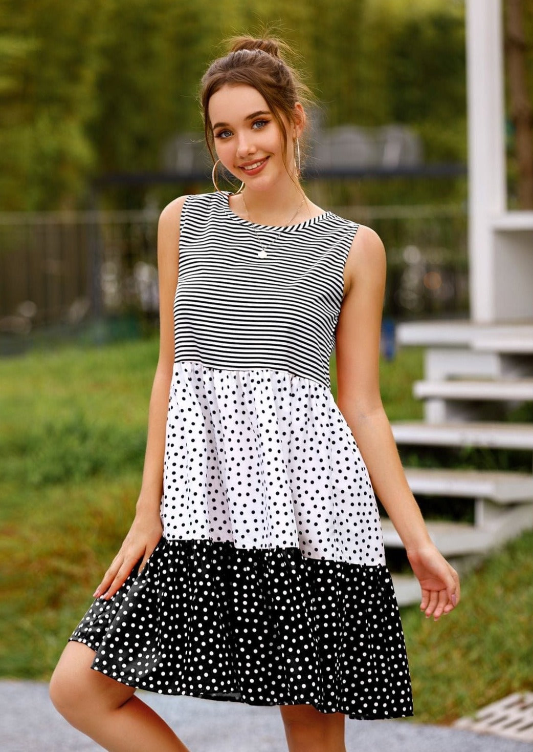 Printed Tiered Dress