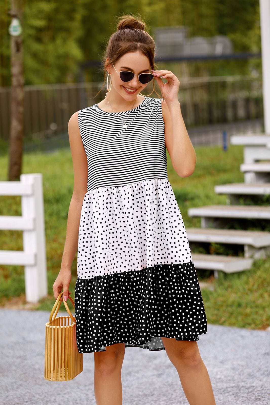 Printed Tiered Dress