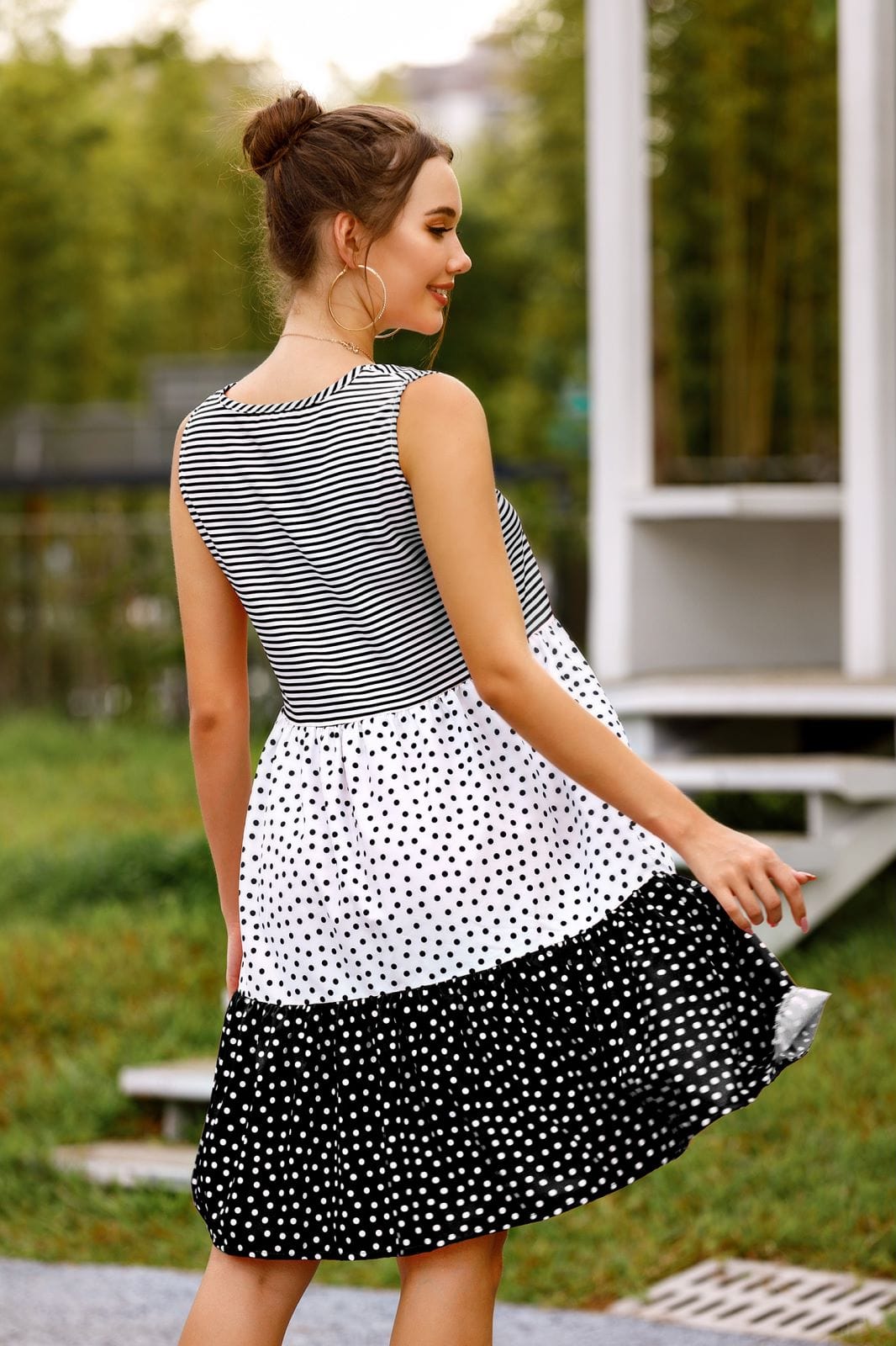 Printed Tiered Dress
