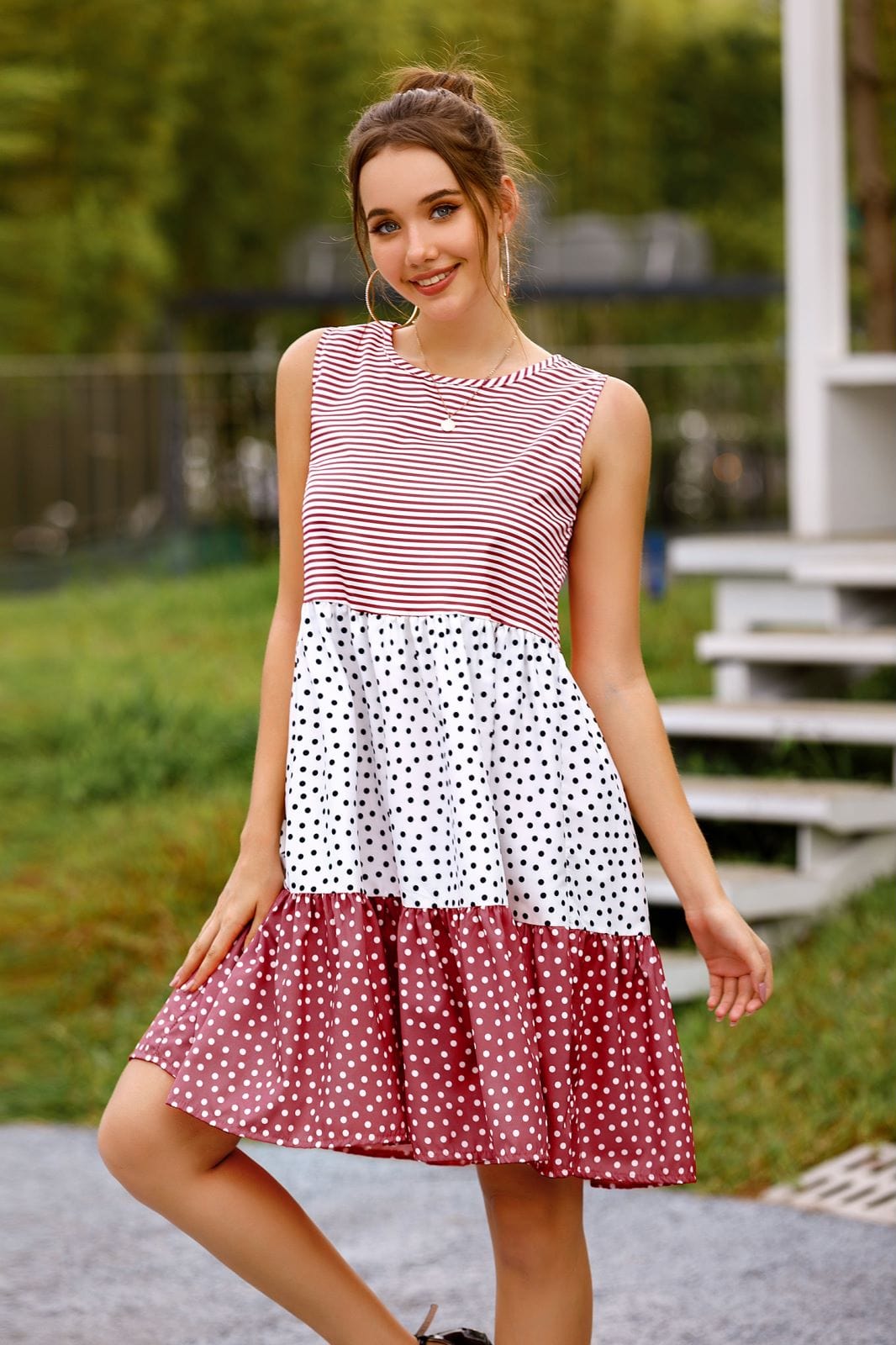 Printed Tiered Dress