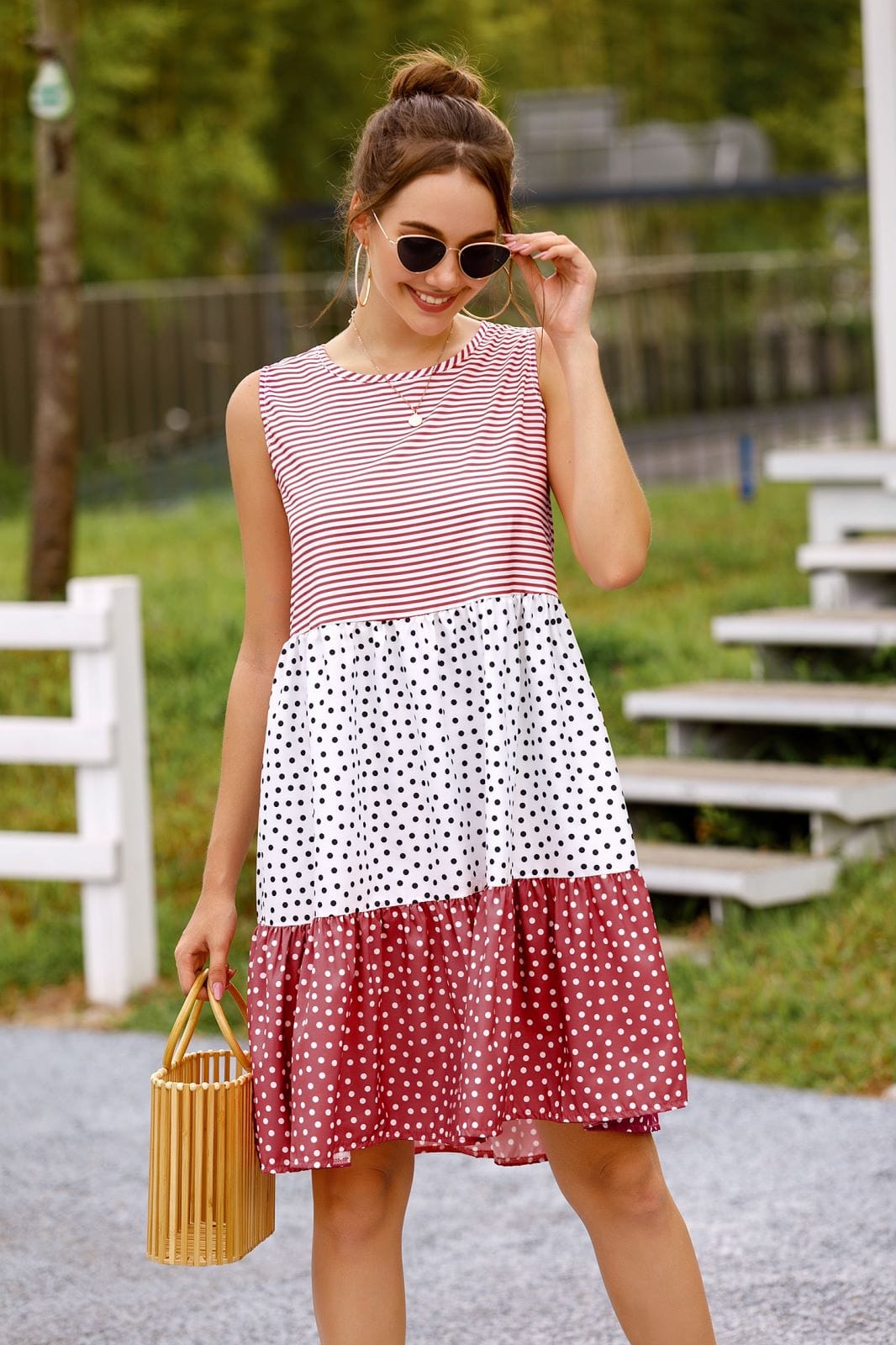 Printed Tiered Dress