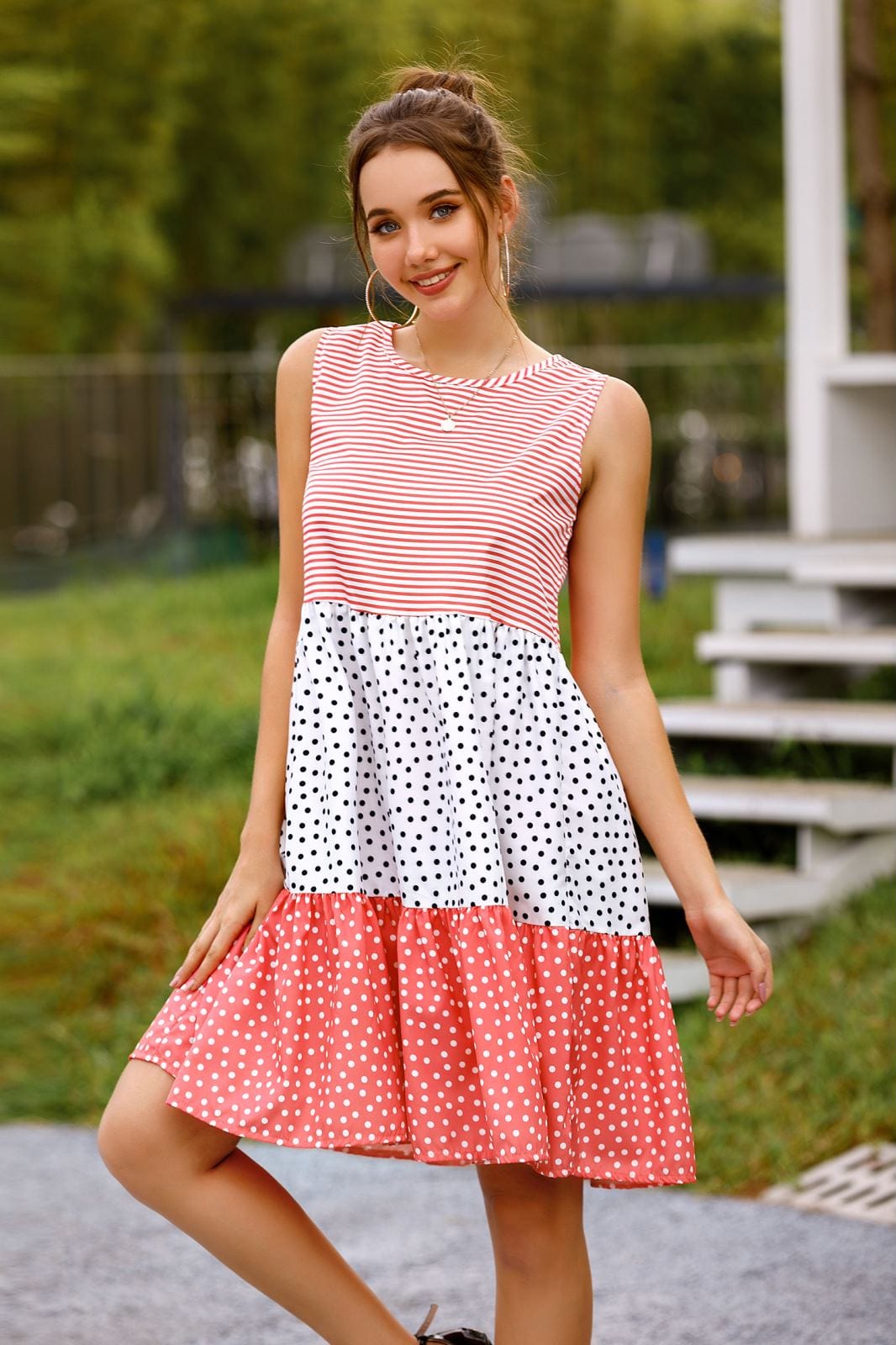 Printed Tiered Dress