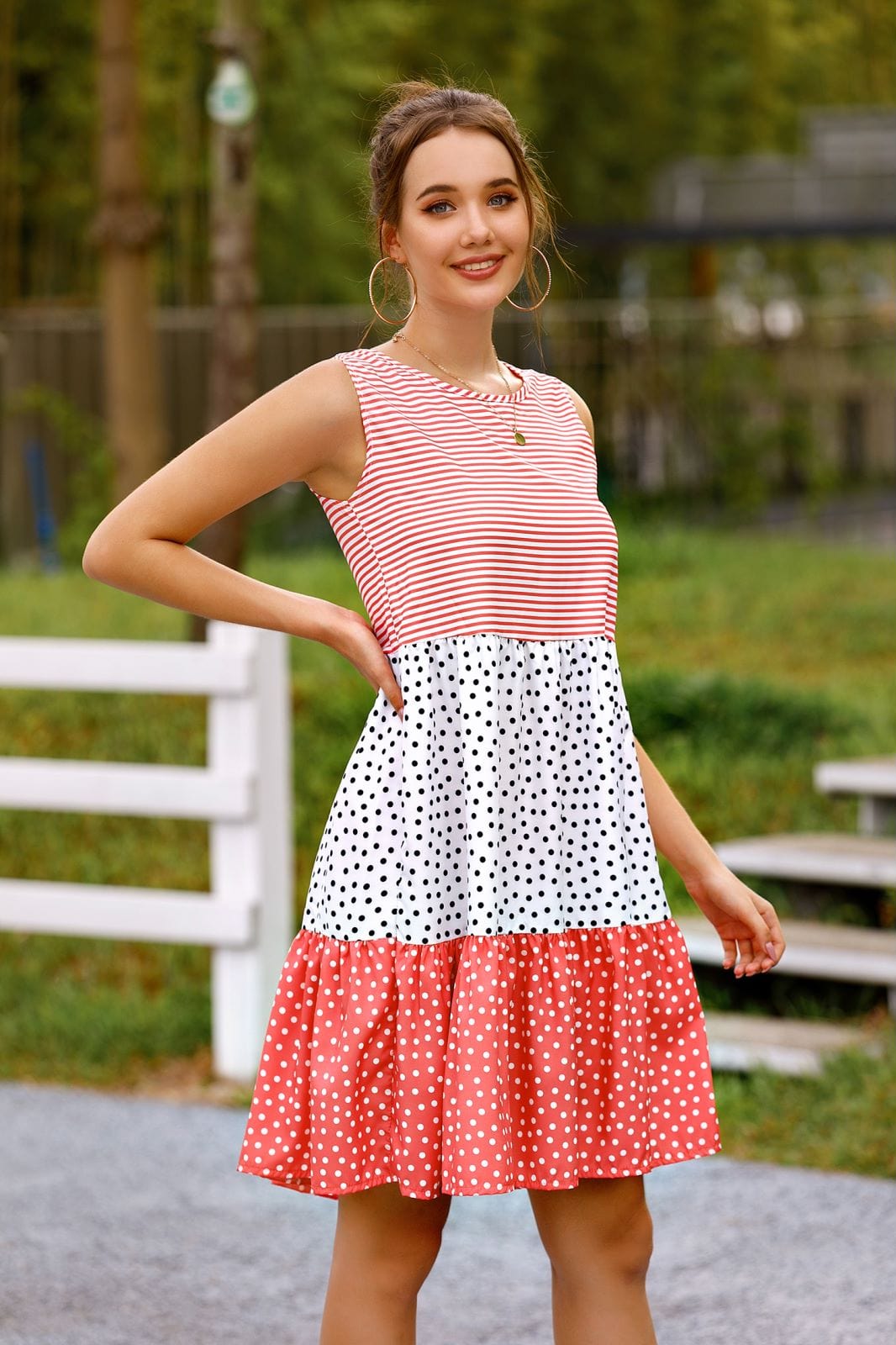 Printed Tiered Dress