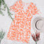 Floral Puff-Sleeve Dress with Ribbon Details