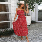 Boho Maxi Dress with Ruffle Details