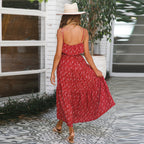 Boho Maxi Dress with Ruffle Details