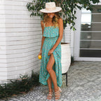 Boho Maxi Dress with Ruffle Details