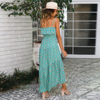 Boho Maxi Dress with Ruffle Details