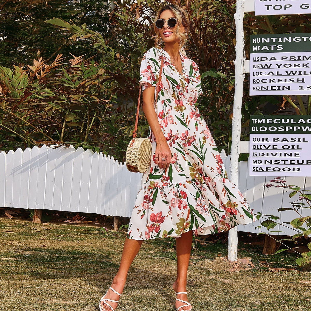Floral Ruffled Dress