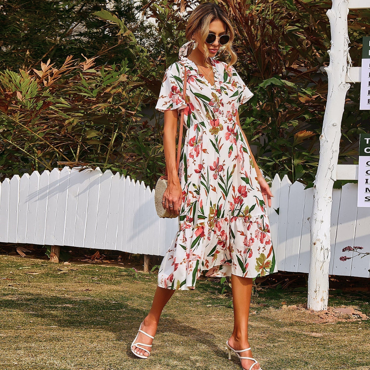 Floral Ruffled Dress