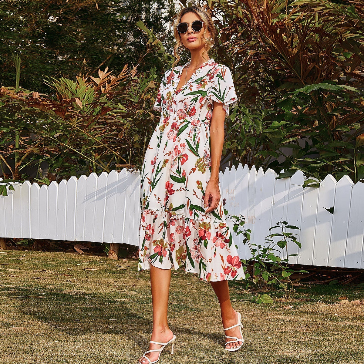 Floral Ruffled Dress